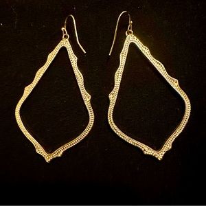 Kendra Scott gold tone large drop earrings